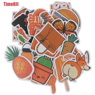 Timehji 50 pzas stickers naranjas Para Laptop/patineta/Guitarra/coche/Bicicleta (8)