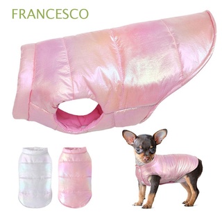 FRANCESCO Bulldog Francés Para Chihuahua Ropa De Vestir Para Mascotas , Suministros Para Perros , Chaleco De Invierno , Multicolor
