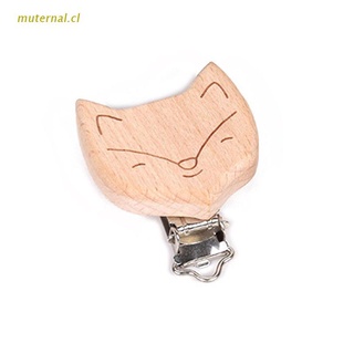 MUT Nipple Chain Accessories Wooden Pacifier Clip Cute Fox-shaped Baby DIY Preferred