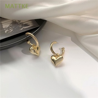 MATTKE Ladies Drop Earring Sweet Ear Hoop Heart Earrings Women Love Heart Adorable Jewelry Girls Piercing Stud Earrings/Multicolor
