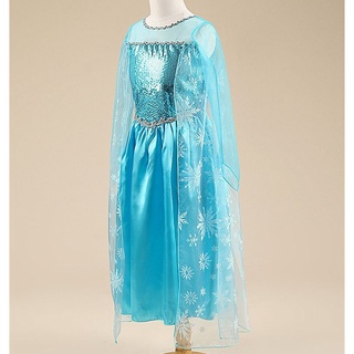 Nnjxd bebé niñas princesa nna Elsa Cosplay disfraz Frozen vestido (4)