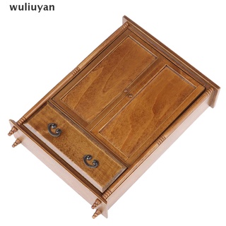 [wuliuyan] 1:12 casa de muñecas miniatura vintage armario de madera modelo accesorio de muebles [wuliuyan]