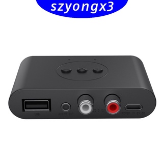 [HeatWave] Adaptador USB inalámbrico mm y receptor de Audio RCA con micrófono de baja latencia para TV