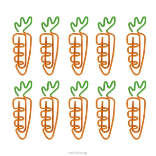 10 unids/pack accesorios papelería Metal escuela oficina zanahorias forma helado Clip de papel