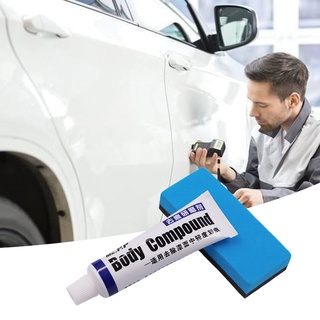Fam 1SET coche rasguños cuidado de la pintura cuerpo compuesto pulido Gringding pasta reparadora removedor de abrasivos y esponja conjunto