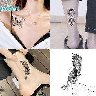 FORE Fashion Waterproof Product Men Women Fake Tattoos Tattoo Sticker New Butterfly|Feather Art Pattern Easy To Use Temporary Effect