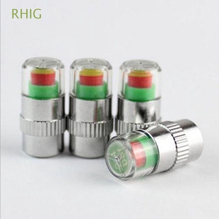 rhig - 4 tapas de vástago universal, válvula de presión de aire, monitor de advertencia, alerta de aire para coche, indicador de sensor visible