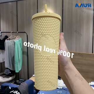 [limi] Taza reutilizable de botella de agua Starbucks con paja Durian 710ml/24oz