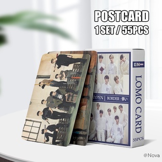 55pcs/Box ENHYPEN Photo Card 2021 BORDER Album LOMO Card Photo Cards Postcard (1)