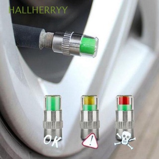 hallherryy 4pcs nueva válvula de presión de aire universal medidor de neumáticos tapas de advertencia monitor de alerta de aire coche visible indicador de sensor útil