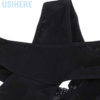 Usihere pecho Brace Up mujeres pecho apoyo negro sujetador Shapewear chaleco prevenir jorobado cinturón (7)