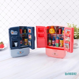 [Ljc96592] simulación refrigerador gabinete juguete doble puerta dispensador de agua refrigerador juguete