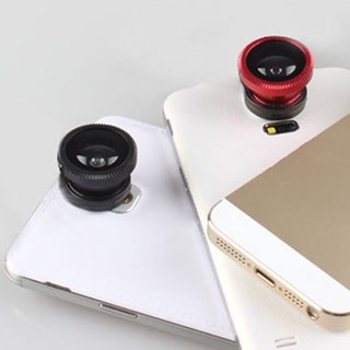 Kit multifuncional de lentes de teléfono 3 en 1 lente de pescado+lente Macro + lente de gran angular (3)