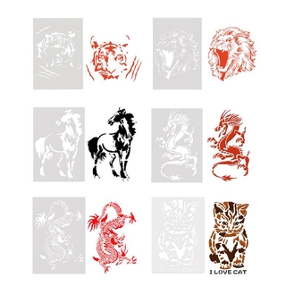 Stencil De pintar Animal Para álbum De recortes/Pintura De pared/tarjeta decorativa
