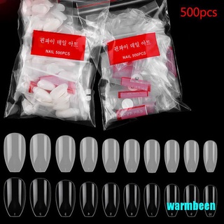 Warmbeen 500 pzs juego de uñas postizas DIY completo falso Gel acrílico Artificial UV manicura