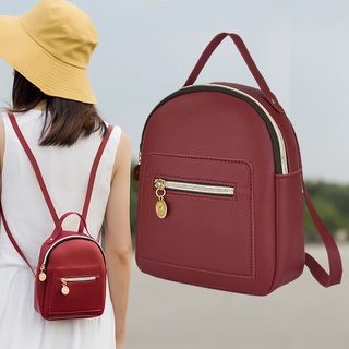 mini mochila multifuncional de cuero/mochila escolar para mujer (7)