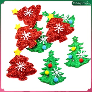 8 piezas de árbol de navidad, manualidades, fieltro, tela no tejida, adornos para bricolaje