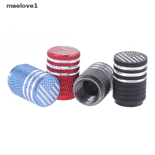 [maelove1] 4 tapas de aire para válvula de rueda de coche, diseño de bandera americana, válvula de neumático [maelove1]