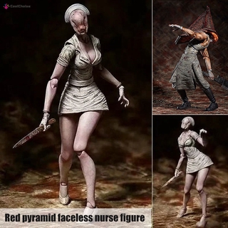 Silent Hill 2 Figura De Acción Burbuja Cabeza Enfermera Pirámide Roja Cosa Muñeca Colección Juguete
