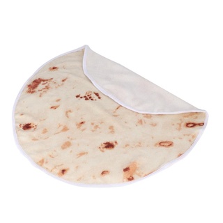 Buybybuy manta en forma de Tortilla en forma de Burrito manta de lana panqueque de maíz manta de impresión 3D (60 x 60 cm)
