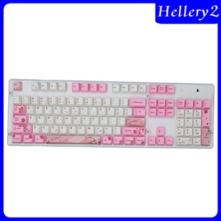 [HELLERY2] Juego de teclas de 104 teclas rosa Sakura estilo para teclado mecánico Cherry MX