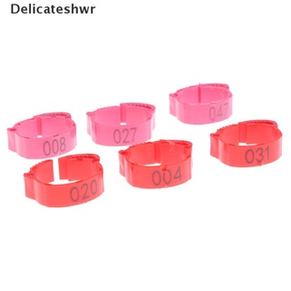 [delicateshwr] 100 piezas de pollo pie anillo ajustable tamaño aves de corral pierna digital etiqueta hebilla anillo caliente
