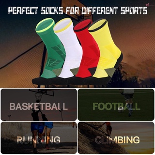 4 pares de calcetines deportivos Unisex de suela gruesa transpirable absorbente de humedad antideslizante correr baloncesto fútbol calcetines (9)
