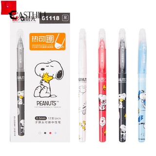 EASTHILL Snoopy-Bolígrafo De Gel Borrable (0,5 Mm) , Color Negro , Diseño De Dibujos Animados Firma