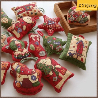 Set of 10 Christmas Cotton Fabric Textile Quilting Patchwork Fabric Bundles