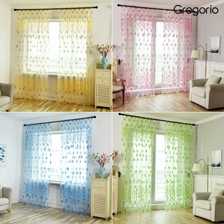 gretm 1pc morning glory poliéster translúcido ventana cortina decoración de tul (1)