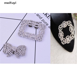 [Meifuyi] 1PC Women Shoe Decoration Clips Crystal Metal Shoes Buckle Bridal Wedding Decor 439CL
