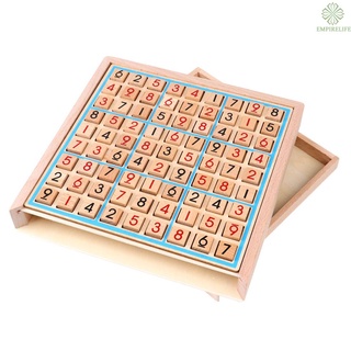 [e&L] Juego de ajedrez plegable Sudoku/juego de mesa de ajedrez/juguete educativo temprano para la familia/juguete de madera de ajedrez/juego de inteligencia/desarrollo de juguete