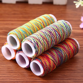 5 hilos de costura de poliéster arcoíris para coser hilo de bordado gogohomemall (7)