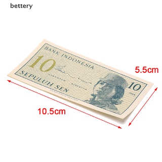 [bettery] indonesia 10 sen billete indonesia papel dinero gran colección valor (6)