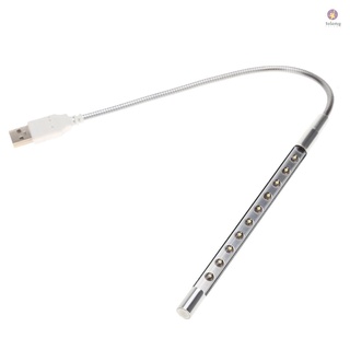 [TOL] Portátil Flexible Ultra Brillante Mini 10 LED USB Luz De Ordenador Lámpara Para PC Fuente De Alimentación