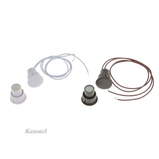 [Kesoto1] interruptor magnético para puerta de ventana empotrable con cable DC 100V marrón (3)