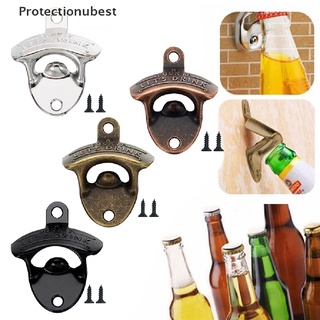 Protectionubest Vintage Wall Mounted Wine Beer Bottle Opener Tool Keyring Bar Drinking Kitchen NPQ