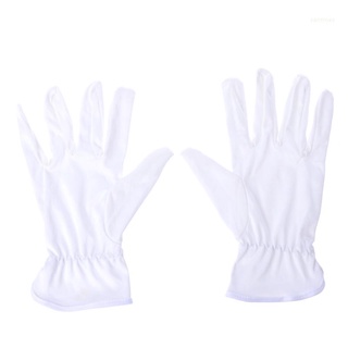 San* 1 par de guantes de algodón de inspección blanca Lisle guantes de trabajo joyería de monedas Lisle ligero