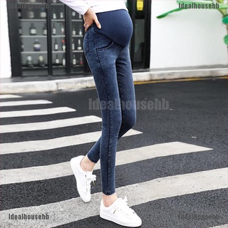 [idealhousehb] moda mujeres embarazadas pantalones delgados skiny jeans casual pantalones vaqueros de maternidad (3)