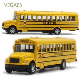 Vegaes niño juguetes vehículo juguete inercial amarillo 1/64 aleación modelo de coche modelo de autobús escolar/Multicolor
