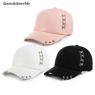 [gooutdoorhb] kpop sombrero piercing anillo béisbol ajustable gorra hip hop snapback gorra moda venta caliente