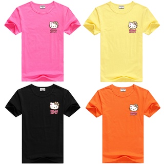 niñas hello kitty manga corta camiseta para niña de dibujos animados camiseta de niños ropa tee
