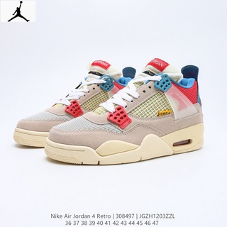 100 % Auténtico Air Jordan 4 Retro OG " Cement " AJ4 Hombres Y Mujeres Zapatos De Baloncesto Resistente Al Desgaste Tamaño : 36-47