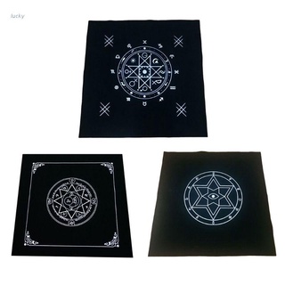 lucky 50x50cm arte tarot pagano altar paño de franela mantel de adivinación tarjetas cuadrada tapiz decoración cubierta de mesa