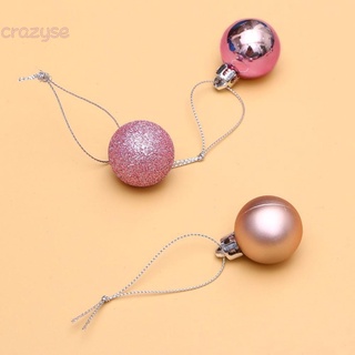 24 unids/set de adornos de bola rosa de navidad decoraciones de árbol para decoración de fiesta nuevo (8)