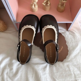 Jk pequeños zapatos de cuero colegiala con falda suave hermana Lolita zapatos lindo cabeza redonda stylejk (1)