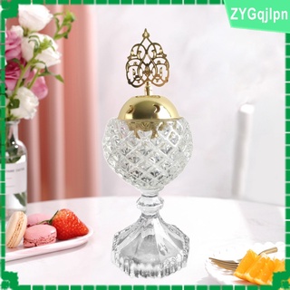 quemador de incienso de lujo de cristal árabe bakhoor tradicional oud quemador de oficina decoración del hogar