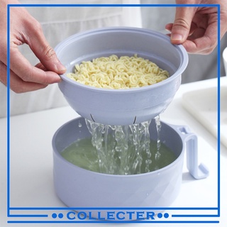 [Collecter] Ramen Bowl Set 1200ml fideos instantáneos escurrir sopa cuchara desmontable dormitorio (1)