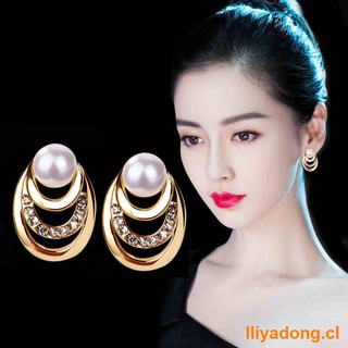 ▫Net Red 925 Silver Needle Female Flower Korea Song Hye Kyo The Same Female Double-sided Diamond Silver Needle Earrings Long Crystal Earrings