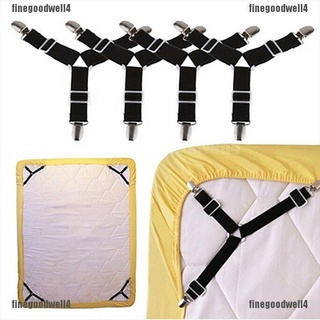 Finegoodwell4 2pcsTriangle Suspender Holder Bed Mattress Sheet Straps Clips Grippers Fasteners Brilliant